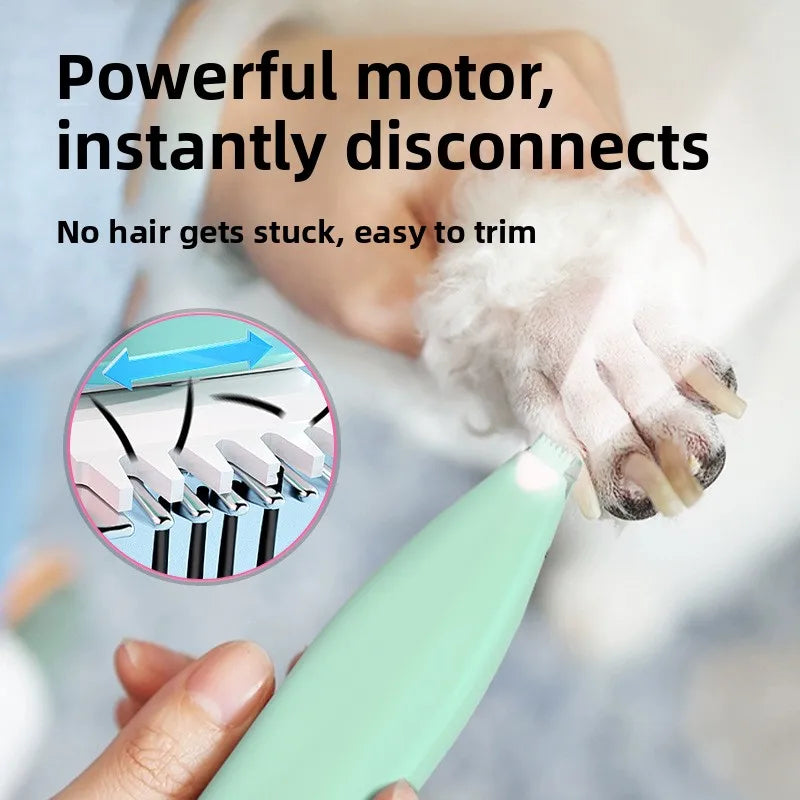 Hot Selling Cat Dog Shaving Foot Hair Charging LED Light Trimmer Foot Hair Clipper Pet Special Electric Clipper Electric Clipper