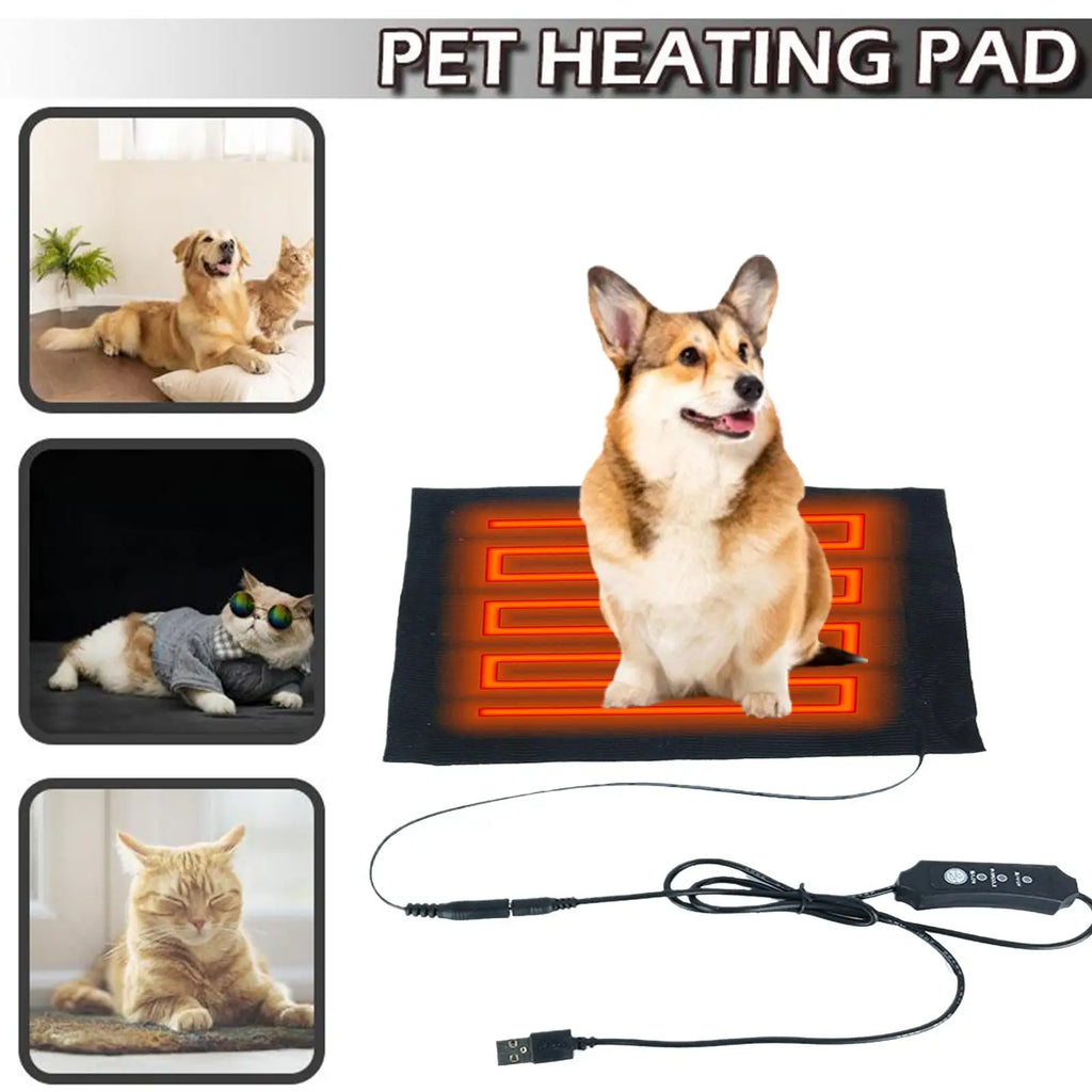 USB Heating Pad Warm Folding Heated Sheet Waterproof Dog Car Seat Mat Cushion Pet Reptile Winter Pet Warmer Electric Heating Pad