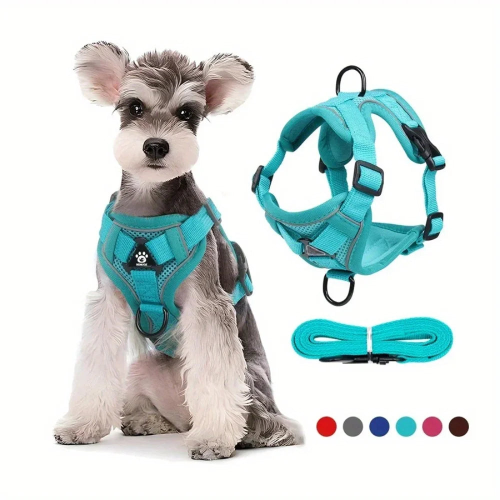 Cat Harness Vest Walking Lead Leash for Puppy Dogs Collar Polyester Adjustable Mesh Dog Harness for Small Medium Pet Accessories
