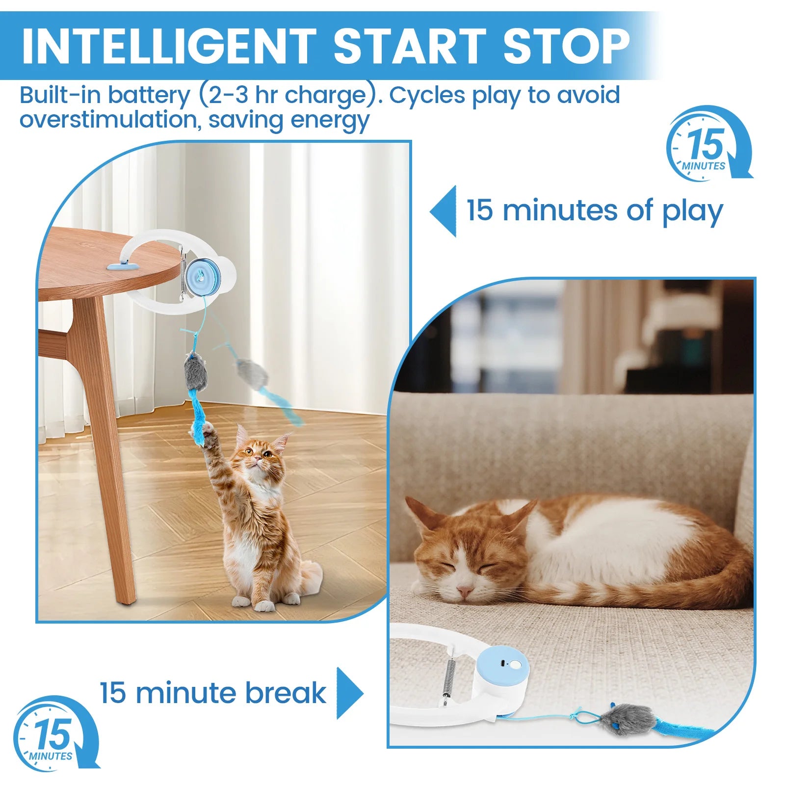 Electric Door Hanging Cat Toy Interactive Retractable plaything Funny Self-hey kitten Scratch Rope Mouse Toy Pet Products