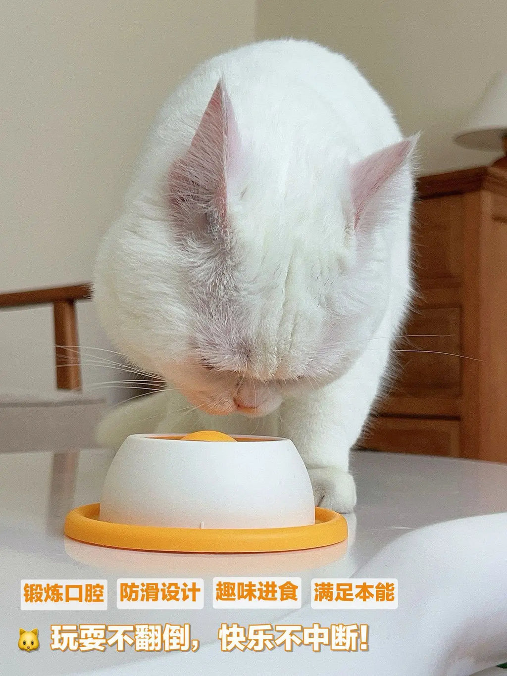 Anti-Spill Slow Food Licking Toy, Interactive Distracting Entertainment Toy, Self-amusing Feeding Tool for Kittens Puppies