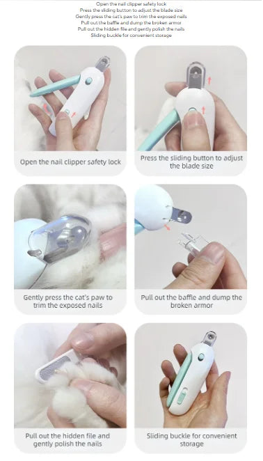 Cat and Dog Nail Clipper Professional Pet Nail Clipper with Adjustable Hole Claw Trimmer Dog and Kitten Care Beauty Tool