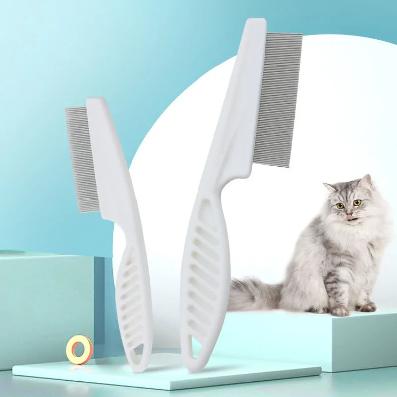 Pet Hair Shedding Comb Stainless Steel Flea Comb for Cat Dog Comfortable Pet Flea Hair Grooming Comb Dog Cat Fur Removal Brush