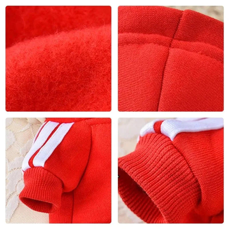 Dogs Cats Soft Hoodie Sweatshirt with Letters Autumn Winter Pet Warm Coat for Medium Large Dogs Comfortable Dogs Clothes Fashion