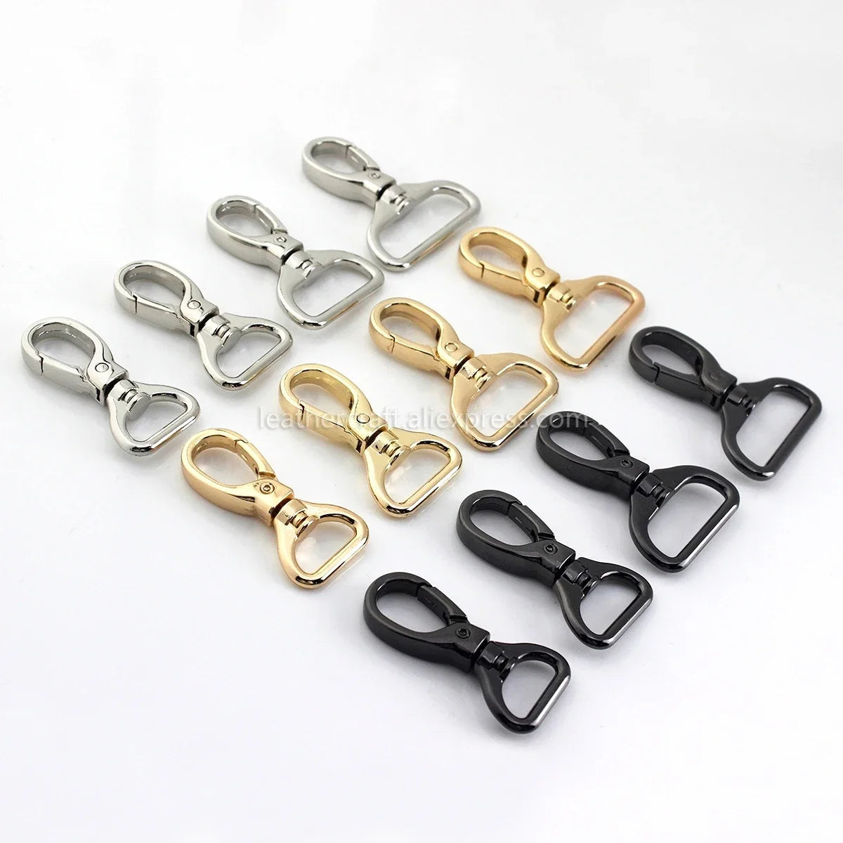1piece Metal Carabiner Snap Hook Trigger Lobster Clasp Clip Swivel Spring Gate Leather Craft Pet Leash Bag Strap Belt Webbing
