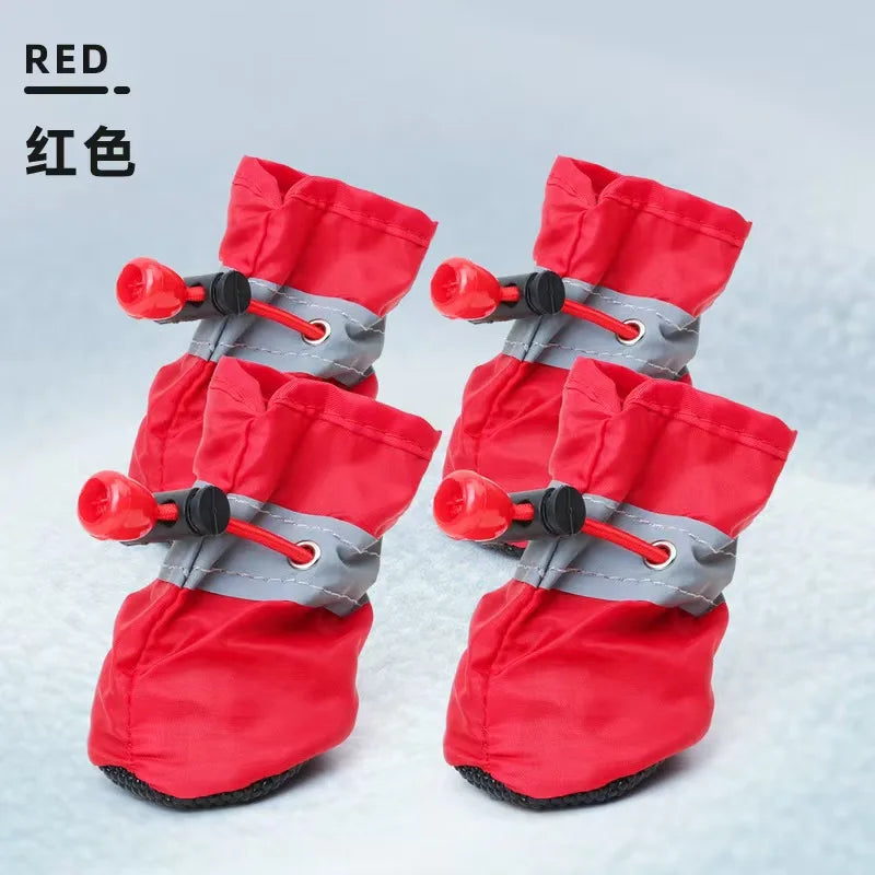 Small and medium-sized dog anti-slip foot protection dog shoes, waterproof soft-bottom dog foot covers