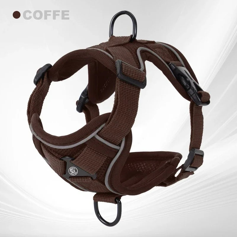 New No Pull Dog Harness and Leash Set Adjustable Pet Harness Vest for Small Dogs Cats Reflective Dog Chest Strap Lead Walking