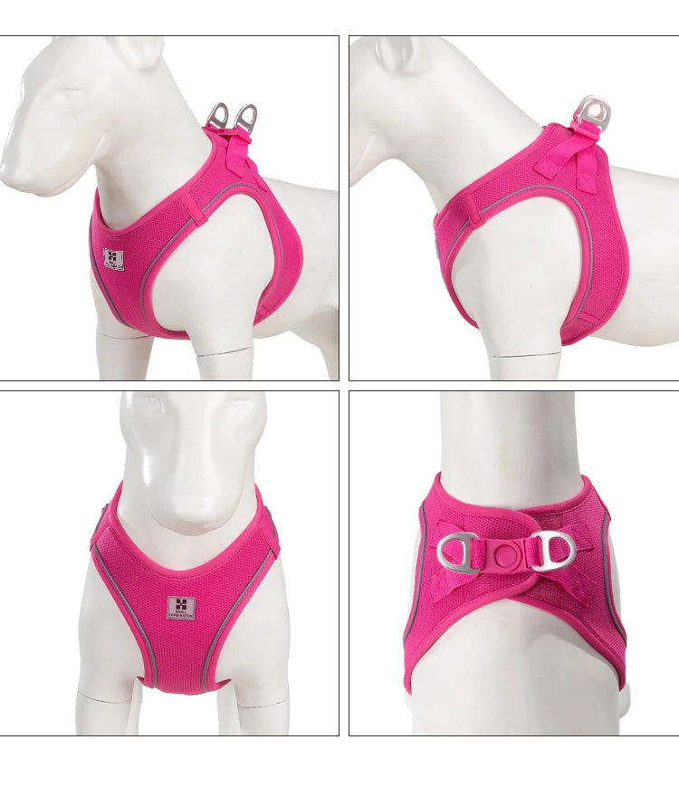 Dog Harness Leash Set for Small Medium Dog Adjustable Reflective Puppy Cat Harness pet Vest Chihuahua Dachshund Outdoor Walking