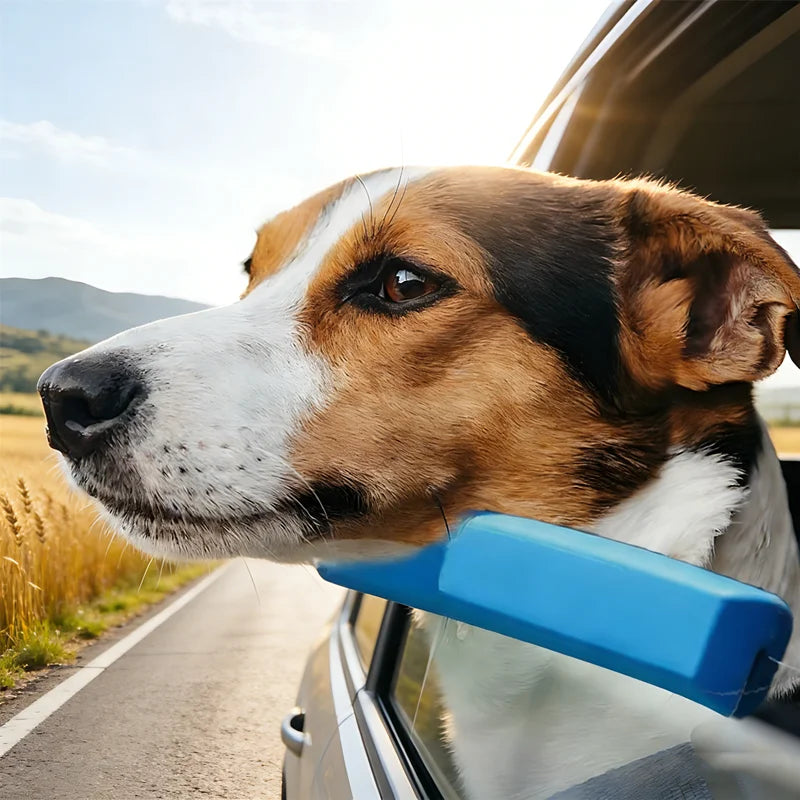Comfortable Foam Car Window Cushion for Dogs, Blue 25cm Chin Support for Vehicle Rides