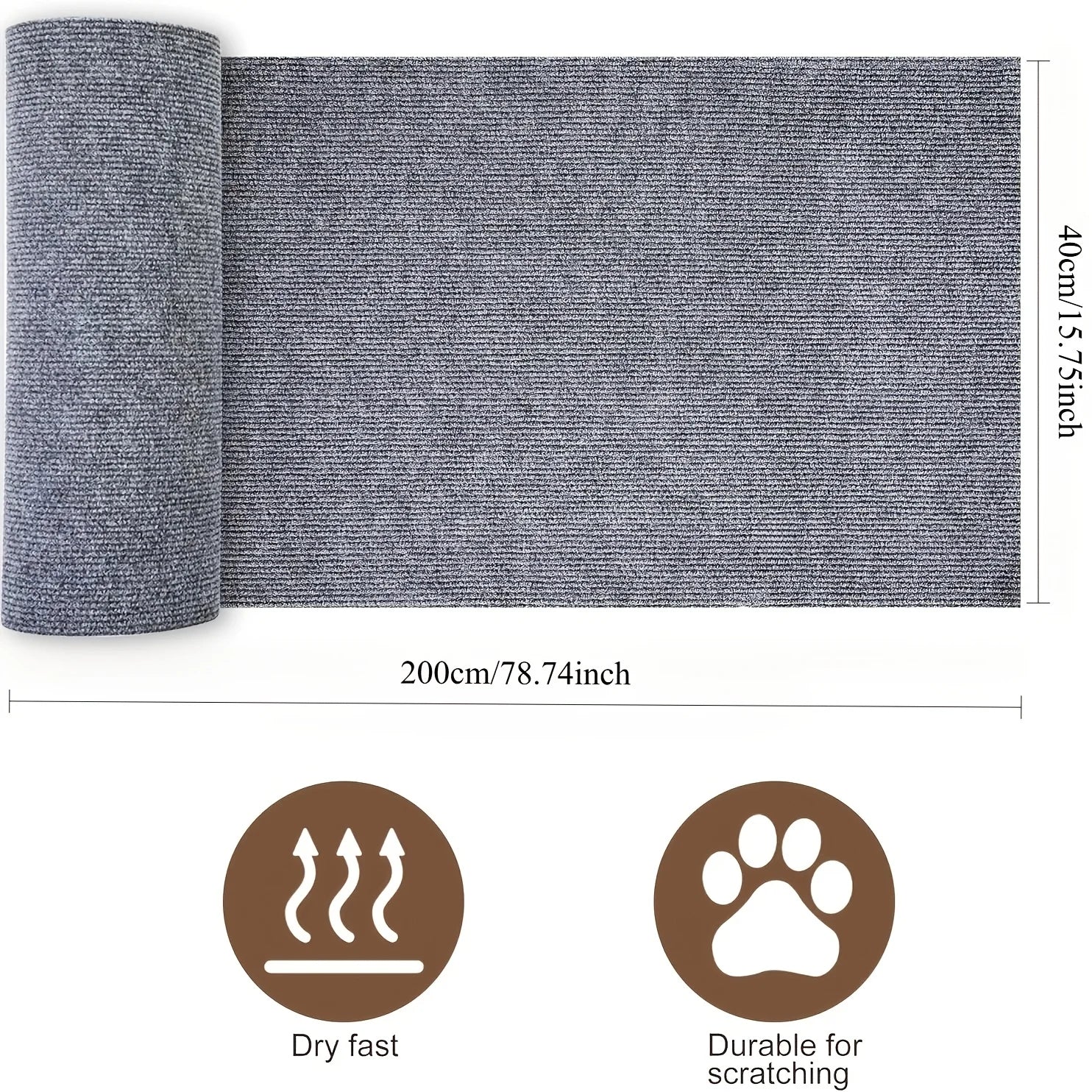 Trimable Cat Furniture Protector，Equipped with self-adhesive scratch pads，Protect the Sofa、Door and Cat Tree Stand Safe from Cla
