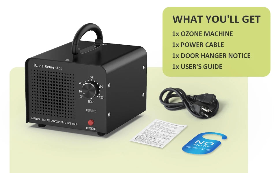 AC110V AC240V Ozone Generator 60000mg/h Ozone Machines for Home and Commercial Use Car Basement Offices Smoke and Pet Room