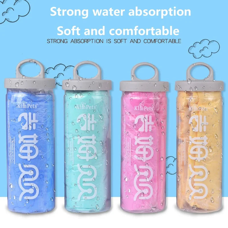 Pet Bath Towels Absorbent Dog Towel Cat Drying Towel Puppy Synthetic Deerskin Strong Absorbing Water Clean Towel CWMJ03