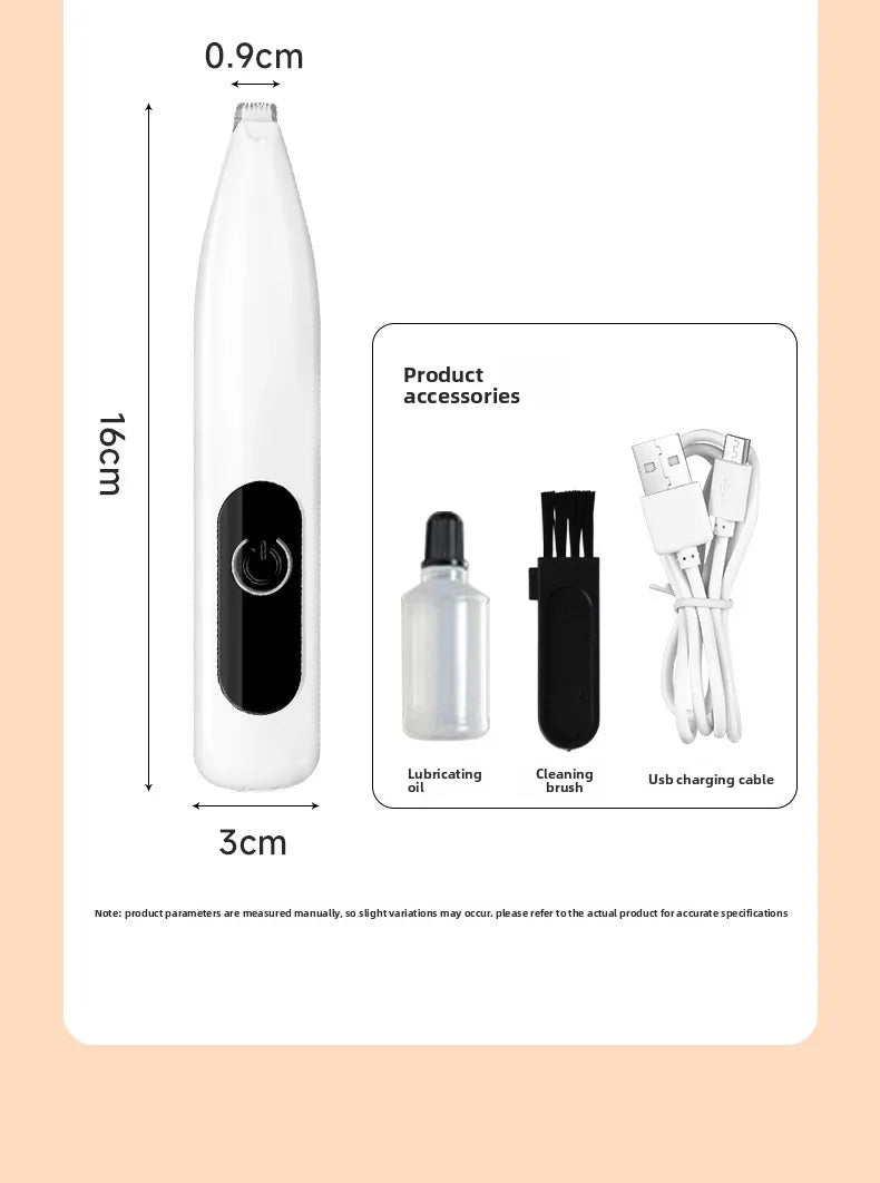 Hot Selling Cat Dog Shaving Foot Hair Charging LED Light Trimmer Foot Hair Clipper Pet Special Electric Clipper Electric Clipper