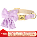Personalized Dog Collar Big Bowtie Pet Dog ID Collars Free Engraving Cute Bowknot For Small Medium Dogs Cats Pet Accessories