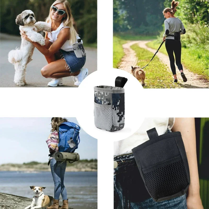 Portable Dog Training Treat Pouch Outdoor Walking Waist Bag Pet Snack Food Storage Bag With Clip For Obedience Agility Training