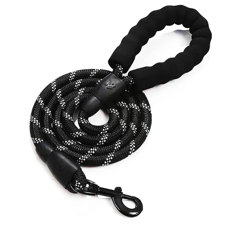 Reflective Nylon Strong Leashes for Dogs Soft Handle Dog Leash Reinforced Leash for Small Medium Large Dogs Big Dog Supplies