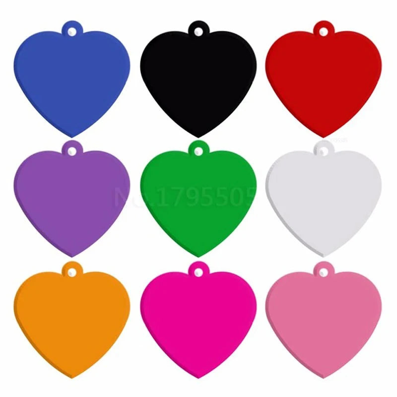 100Pcs Anodizing Aluminum Dog Tag Name Dog ID tags For Dog Collar Personalized Pet ID Dog Name Tag dog tag Customized Engraving