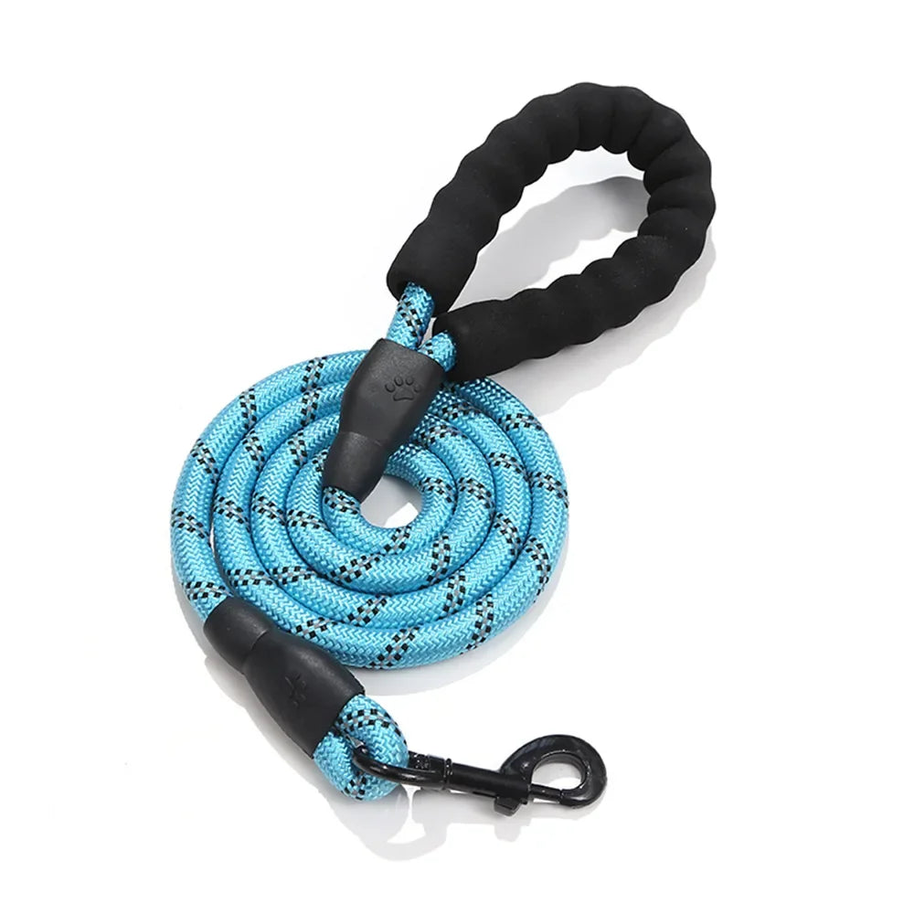 Reflective Nylon Strong Leashes for Dogs Soft Handle Dog Leash Reinforced Leash for Small Medium Large Dogs Big Dog Supplies