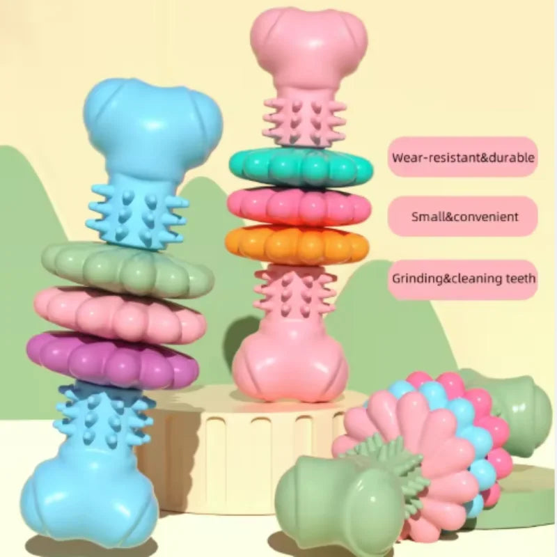 Dog Chew Toy Resistant Bite Sturdy Toothbrush Bone Interactive Puppy Game Toy For Small Medium Large Dogs Pet Accessories