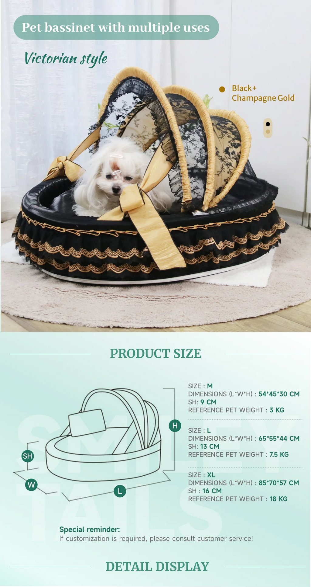 【 Top Stream Cute Pet Artifact 】 Dreamy Pet Home Dark Series Pet Cradle Bed Detachable and Washable Custom Cat and Dog Marzis