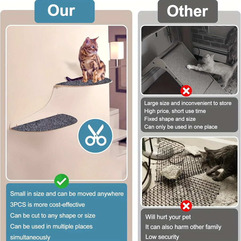 Trimable Cat Furniture Protector，Equipped with self-adhesive scratch pads，Protect the Sofa、Door and Cat Tree Stand Safe from Cla