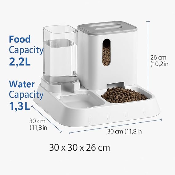 Automatic Pet Feeder & Water Dispenser – 2-in-1 Smart Feeding Station for Cats and Small Dogs